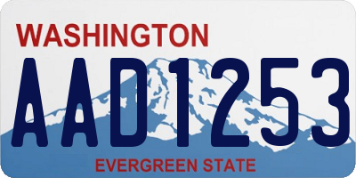 WA license plate AAD1253