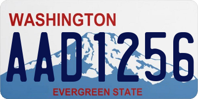 WA license plate AAD1256
