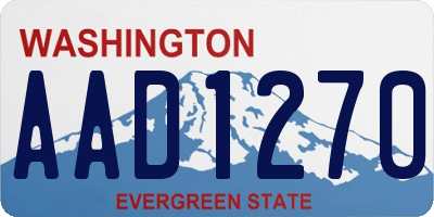 WA license plate AAD1270