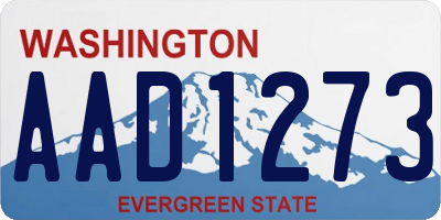 WA license plate AAD1273
