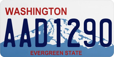 WA license plate AAD1290