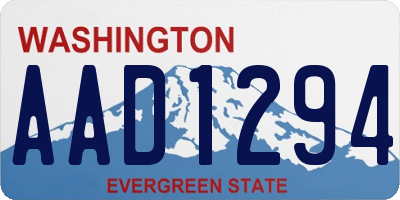 WA license plate AAD1294