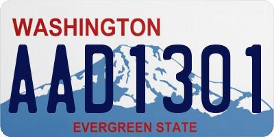 WA license plate AAD1301