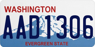 WA license plate AAD1306