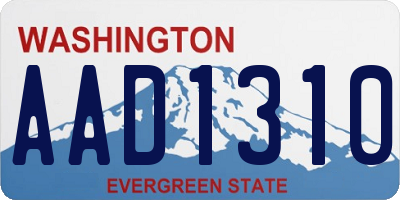 WA license plate AAD1310
