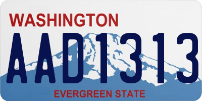 WA license plate AAD1313