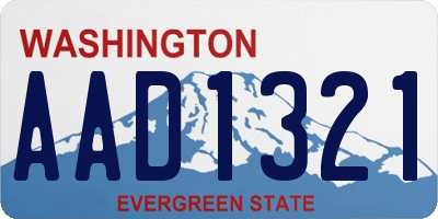 WA license plate AAD1321