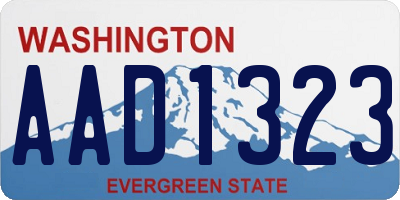 WA license plate AAD1323