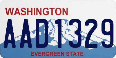WA license plate AAD1329