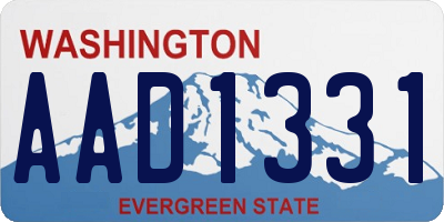WA license plate AAD1331