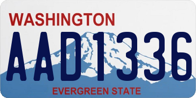 WA license plate AAD1336