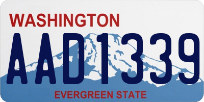 WA license plate AAD1339