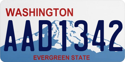 WA license plate AAD1342