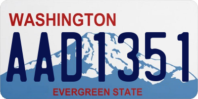 WA license plate AAD1351