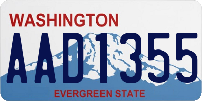 WA license plate AAD1355