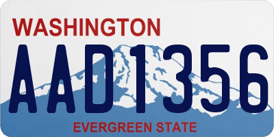 WA license plate AAD1356