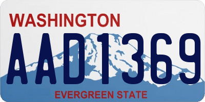 WA license plate AAD1369