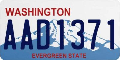 WA license plate AAD1371