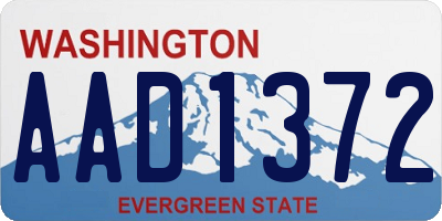 WA license plate AAD1372