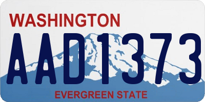 WA license plate AAD1373