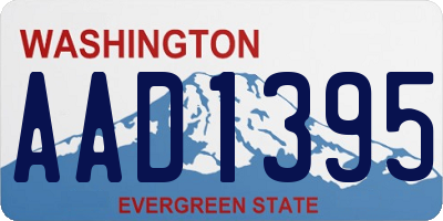 WA license plate AAD1395