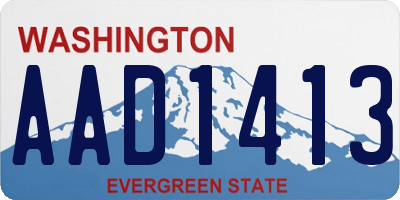 WA license plate AAD1413