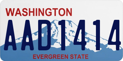 WA license plate AAD1414