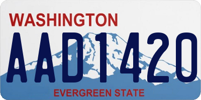 WA license plate AAD1420
