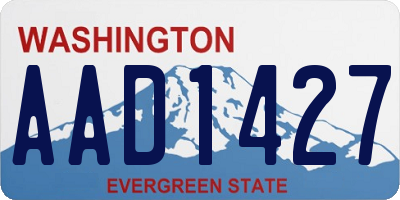 WA license plate AAD1427