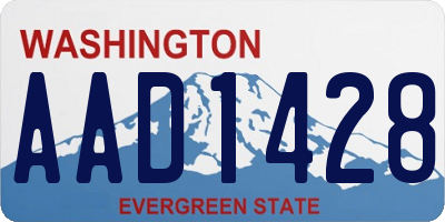 WA license plate AAD1428