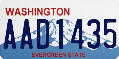 WA license plate AAD1435