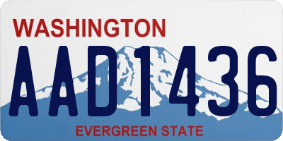WA license plate AAD1436