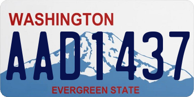 WA license plate AAD1437