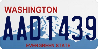 WA license plate AAD1439