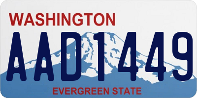 WA license plate AAD1449
