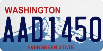 WA license plate AAD1450