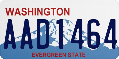 WA license plate AAD1464
