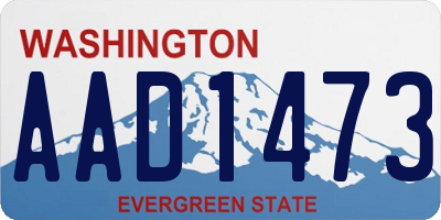 WA license plate AAD1473