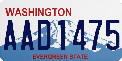 WA license plate AAD1475