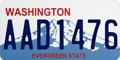 WA license plate AAD1476