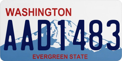 WA license plate AAD1483