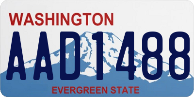 WA license plate AAD1488