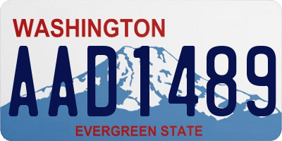 WA license plate AAD1489