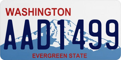 WA license plate AAD1499