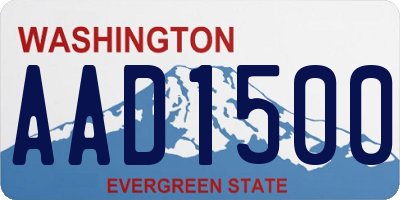 WA license plate AAD1500