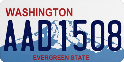 WA license plate AAD1508
