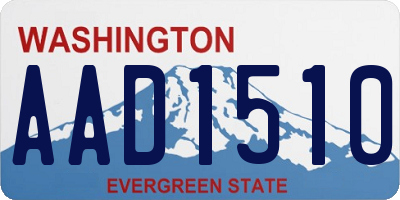 WA license plate AAD1510