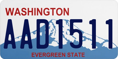 WA license plate AAD1511