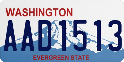 WA license plate AAD1513