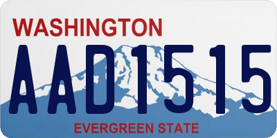 WA license plate AAD1515